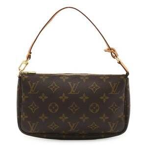 LOUIS VUITTON Brown Monogram Pochette Mini Bag